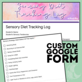 Sensory Diet Tracking Log Custom Template (Google Forms)