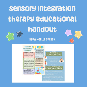 Preview of Sensory Integration Therapy - Educational Handout