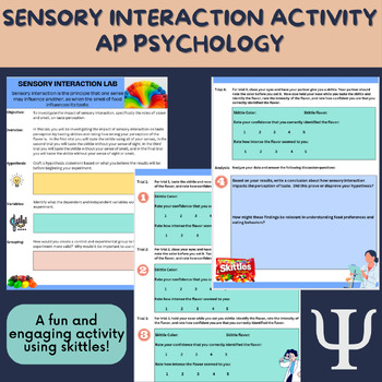 Preview of Sensory Interaction Skittles Activity: Sensation and Perception - AP Psychology