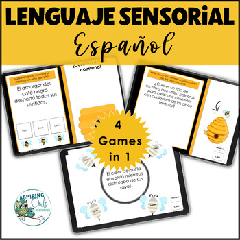 Preview of Sensory Language Lenguaje Sensorial Spanish Google Game
