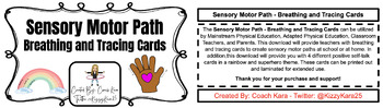 Preview of Sensory Motor Path - Breathing and Tracing Cards