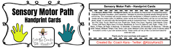 Preview of Sensory Motor Path - Handprint Cards
