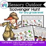 Sensory Outdoor Fitness Scavenger Hunt-PE, Distance Learni