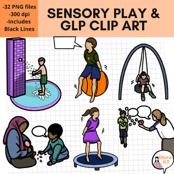 Preview of Sensory Play & Gestalt Language Processing GLP ClipArt