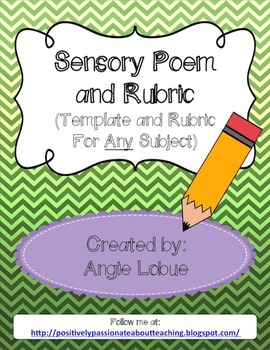 Preview of Sensory Poem Template & Rubric: Poetry For Any Subject