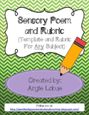 Sensory Poem Template & Rubric: Poetry For Any Subject