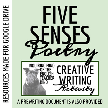 Preview of Sensory Poem Template for High School Creative Writing (Google Drive)