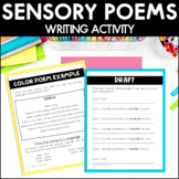 Sensory Poems Writing Activity w/ Color Poems, Seasonal Po