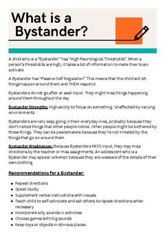 Preview of Sensory Profile: What is a Bystander?