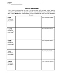 Sensory Response Graphic Organizer (Use for ANY video!)