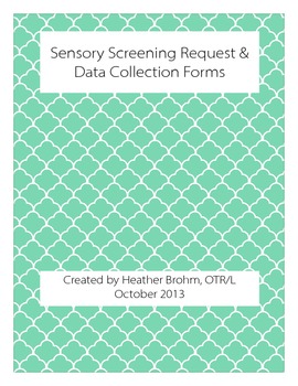 Preview of Sensory Screening Request & Data Collection Form