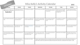 Sensory September Calendar