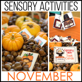 Preview of Sensory Table - Sensory Bin and Sensory Tub Activities - November Kindergarten