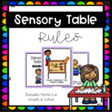 Sensory Table- Visuals, Posters, Rules, & Ideas