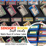 Sensory Task Cards Bulletin Board and Container Labels
