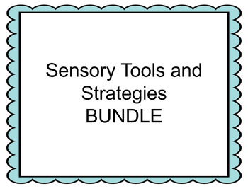 Preview of Sensory Tools and Strategies Bundle