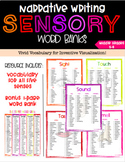 Sensory Word Banks {Narrative Writing with the Five Senses}