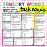 Sensory Words Task Cards with Digital Boom Cards Option
