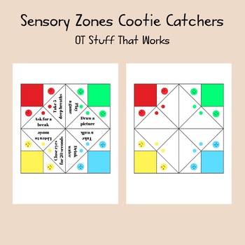 Preview of Sensory Zones Cootie Catcher (Occupational Therapy)