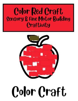 Preview of Color Red - Sensory and Fine Motor Craft for the color red