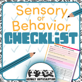 Sensory - or - Behavior Checklist