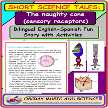 Preview of Sensory receptors: SHORT SCIENCE TALES for Distance Learning