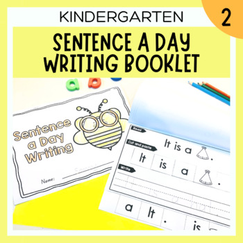 Preview of Kindergarten Decodable Sentence Building Writing Booklet  | CVC Words