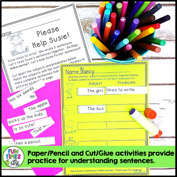 Sentence Activities Bundle | Complete Sentences and Four Types of Sentences