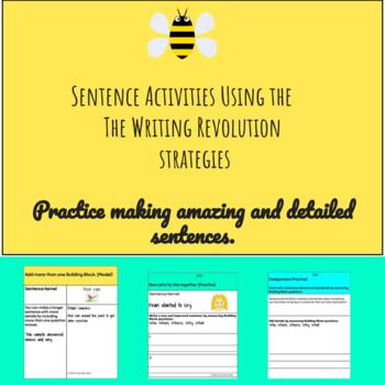 Preview of Sentence Activities to Support The Writing Revolution Writing Strategies