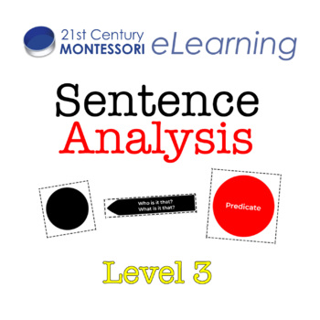 Preview of Sentence Analysis 3: Montessori eLearning Distance Learning