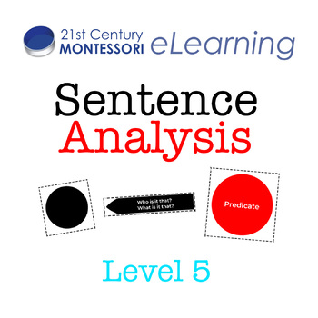 Preview of Sentence Analysis 5: Montessori eLearning Distance Learning