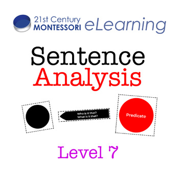 Preview of Sentence Analysis 7: Montessori eLearning Distance Learning