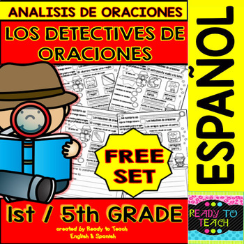 Preview of Sentence Analysis - Spanish - Free Set