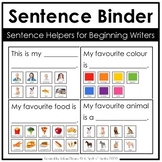 Sentence Binder: Sentence Helpers for Beginning Writers