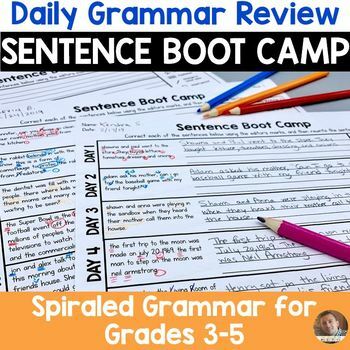 Preview of Sentence Boot Camp: Easy Daily Grammar Review | 5 Minute Grammar
