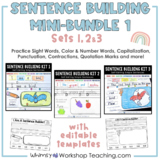 Sentence Building Minibundle 1 - Writing Sentences Workshe