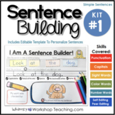 Sentence Building 1 - Writing Sight Word Sentences Worksheet Practice for 1st