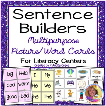 Preview of Sentence Builders  Multi-Purpose Picture/Word Cards