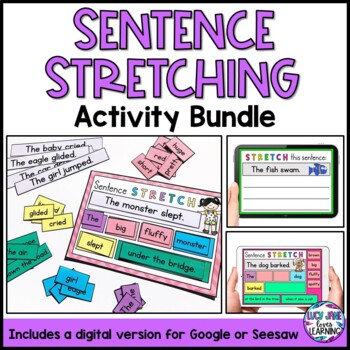 Preview of Sentence Building Activity Bundle | Stretch a Sentence