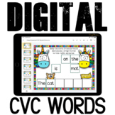CVC Word Games Simple Sentences Google Classroom & Easel