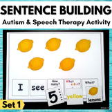 Sentence Building Activity with Pictures Speech Therapy Au