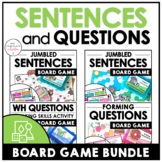 Sentence Building & Answering Questions Board Games BUNDLE