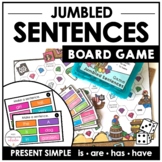 Sentence Building Board Game |  Simple Present Verbs : BE & HAVE