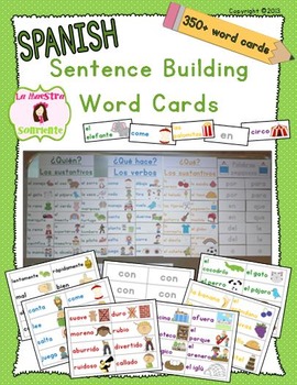 Preview of Writing: Sentence Building Cards (Spanish)