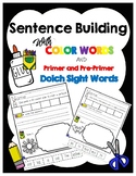 Sentence Building, Color Words and Dolch Primer and Pre-Pr