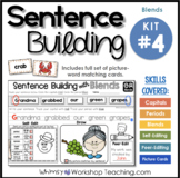 Sentence Building 4 - Writing Blends Sentences Worksheet P