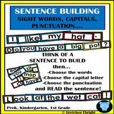 Sentence Building Task Cards - Sight Words, Capitals, Punctuation