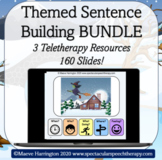 Sentence Building Themed Bundle! A Teletherapy Resource