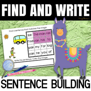 Preview of Sentence Building Worksheets Activity