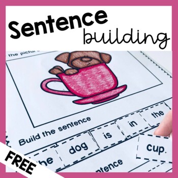Preview of Free Sentence Building Worksheets